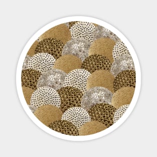 Metallic Golden Mermaid Scales Magnet